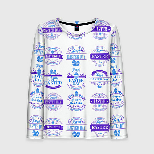 Женский лонгслив Easter holidays / 3D-принт – фото 1
