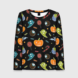 Женский лонгслив Halloween black
