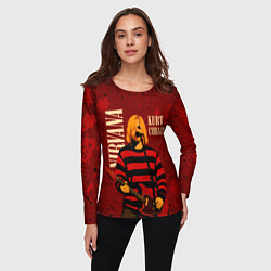 Лонгслив женский Нирвана, гранж из 90-х, цвет: 3D-принт — фото 2