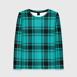Женский лонгслив Checkered blue