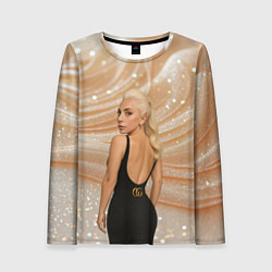 Женский лонгслив Леди Гага в черном платье