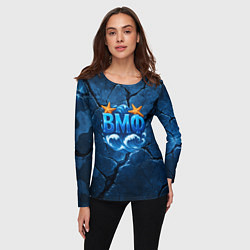 Лонгслив женский ВМФ значок с волнами, цвет: 3D-принт — фото 2