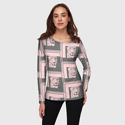 Лонгслив женский Леопард в рамке, цвет: 3D-принт — фото 2