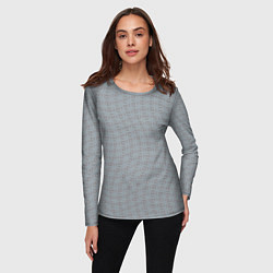 Лонгслив женский Текстура на серебристо-сером, цвет: 3D-принт — фото 2
