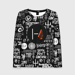 Лонгслив женский Twenty one pilots rock logo, цвет: 3D-принт
