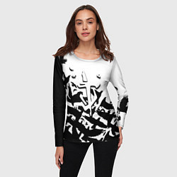 Лонгслив женский Doom black crow logo, цвет: 3D-принт — фото 2