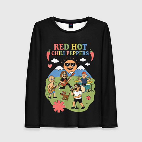 Женский лонгслив Red Hot Chili Peppers, мультяшный стиль / 3D-принт – фото 1