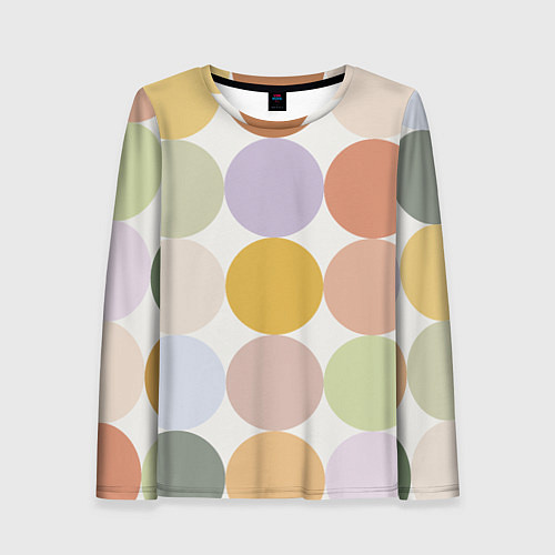 Женский лонгслив Цветочный горошек / 3D-принт – фото 1