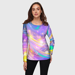 Лонгслив женский Волшебный мистический космос, цвет: 3D-принт — фото 2