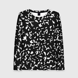 Женский лонгслив Черный камуфляж