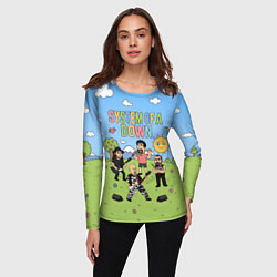 Лонгслив женский System of a Down, мультяшный, цвет: 3D-принт — фото 2