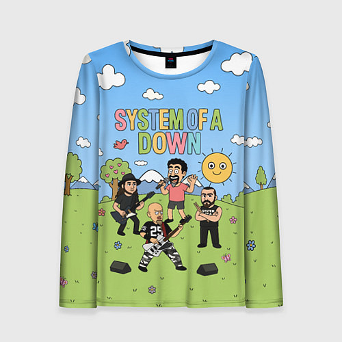 Женский лонгслив System of a Down, мультяшный / 3D-принт – фото 1