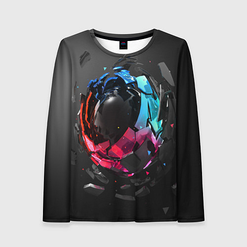 Женский лонгслив Abstract graphics / 3D-принт – фото 1