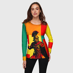 Лонгслив женский Римский легионер поп-арт, цвет: 3D-принт — фото 2