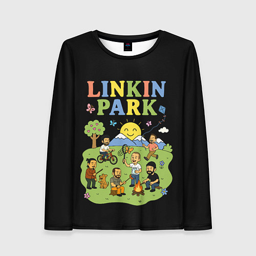 Женский лонгслив Linkin Park, мультяшный стиль / 3D-принт – фото 1
