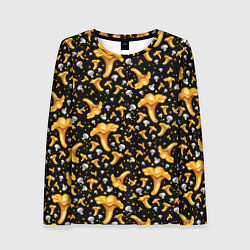 Лонгслив женский Грибной дождик, цвет: 3D-принт