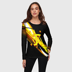 Лонгслив женский Doom геометрия из полос, цвет: 3D-принт — фото 2