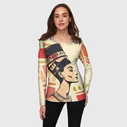 Лонгслив женский Нефертити, цвет: 3D-принт — фото 2