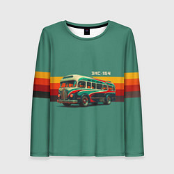 Женский лонгслив Ретро автобус ЗИС-154 поп-арт