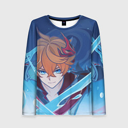 Лонгслив женский Genshin Impact Tartaglia hydro, цвет: 3D-принт