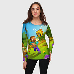 Лонгслив женский Стив и пчела, цвет: 3D-принт — фото 2