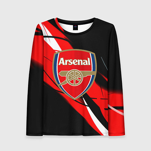 Женский лонгслив Arsenal абстракция полосы / 3D-принт – фото 1