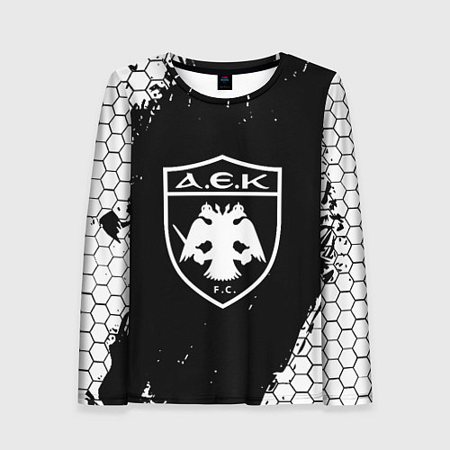 Женский лонгслив AEK соты краска / 3D-принт – фото 1
