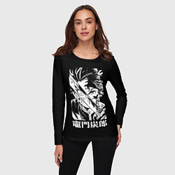 Лонгслив женский Клинок рассекающий демонов - slayer, цвет: 3D-принт — фото 2