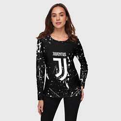 Лонгслив женский Juventus брызги красок текстура, цвет: 3D-принт — фото 2