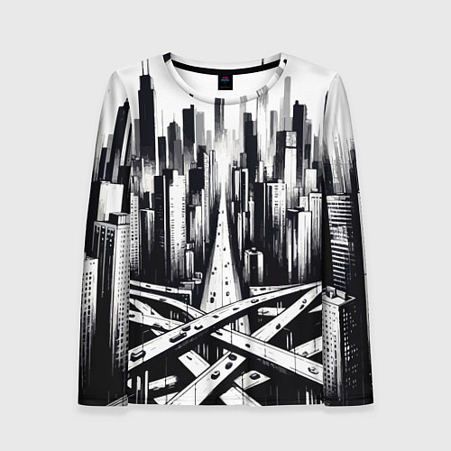 Женский лонгслив American metropolis / 3D-принт – фото 1