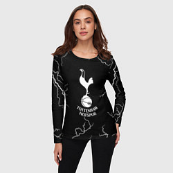 Лонгслив женский Тоттенхэм Хотспур молнии, цвет: 3D-принт — фото 2