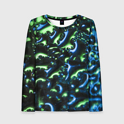 Лонгслив женский Абстракция капли воды, цвет: 3D-принт