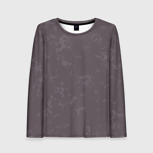 Женский лонгслив Коричневый с текстурой / 3D-принт – фото 1