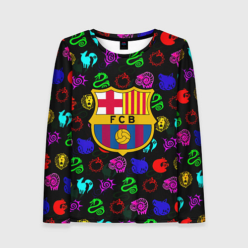Женский лонгслив Barcelona neon games logo / 3D-принт – фото 1