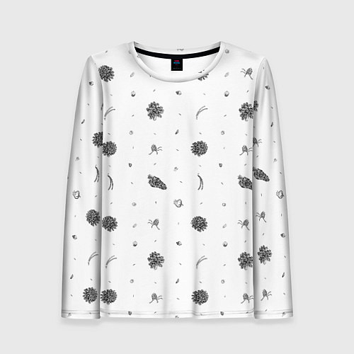 Женский лонгслив Шишки из Бузулукского бора / 3D-принт – фото 1