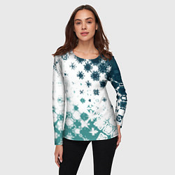 Лонгслив женский Узорчатые пятна по диагонали, цвет: 3D-принт — фото 2