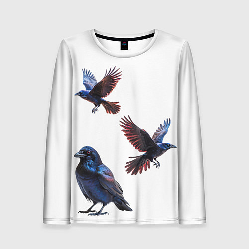 Женский лонгслив Вороны / 3D-принт – фото 1