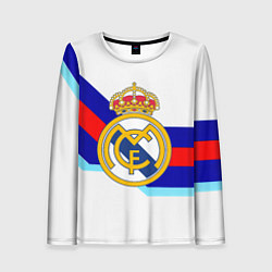 Женский лонгслив Real Madrid текстура полосы