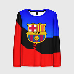 Лонгслив женский Barcelona спортивная геометрия, цвет: 3D-принт