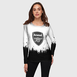 Лонгслив женский Arsenal черный лес, цвет: 3D-принт — фото 2