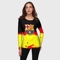 Лонгслив женский Borussia абстракция золото геометрия, цвет: 3D-принт — фото 2