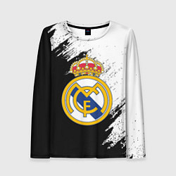 Женский лонгслив Real Madrid текстура штрихи