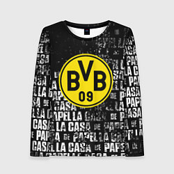Женский лонгслив Borussia мафия текстура надписи