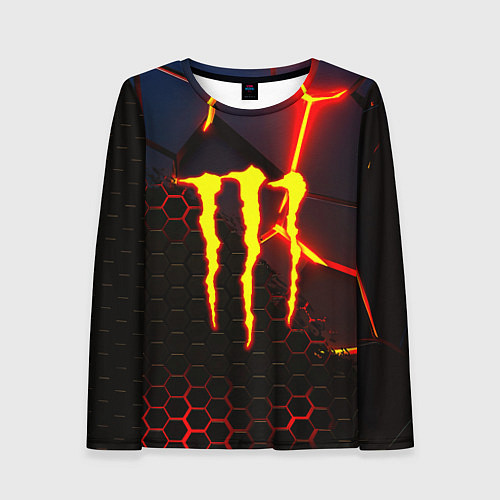 Женский лонгслив Monster energy броня краски / 3D-принт – фото 1