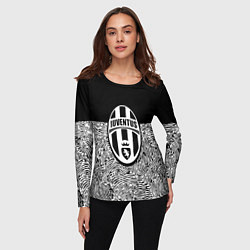 Лонгслив женский Juventus отпечатки текстура, цвет: 3D-принт — фото 2