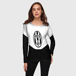 Лонгслив женский Juventus полосы, цвет: 3D-принт — фото 2