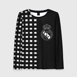 Лонгслив женский Real Madrid клетка, цвет: 3D-принт