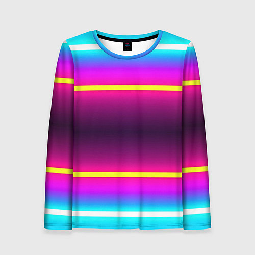 Женский лонгслив Color neon / 3D-принт – фото 1