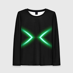 Лонгслив женский Neon green lines, цвет: 3D-принт