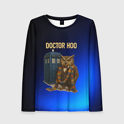 Женский лонгслив Doctor Hoo сова у телефонной будки